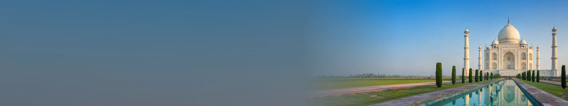 India public holidays 2026 calendar banner with the Taj Mahal and reflecting pool