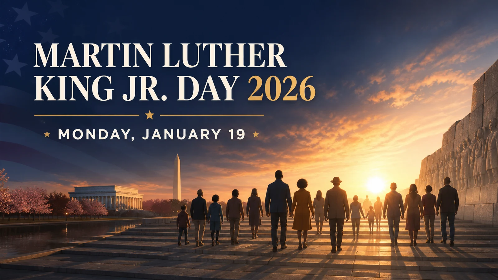 Martin Luther King Jr. Day 2026 commemorative image for Monday, January 19